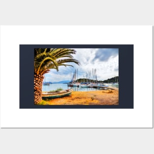 Lefkas Boats And Yachts Harbor Posters and Art